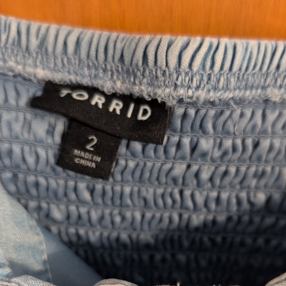 Torrid Blue Smocked Dress - Picture 2 of 2